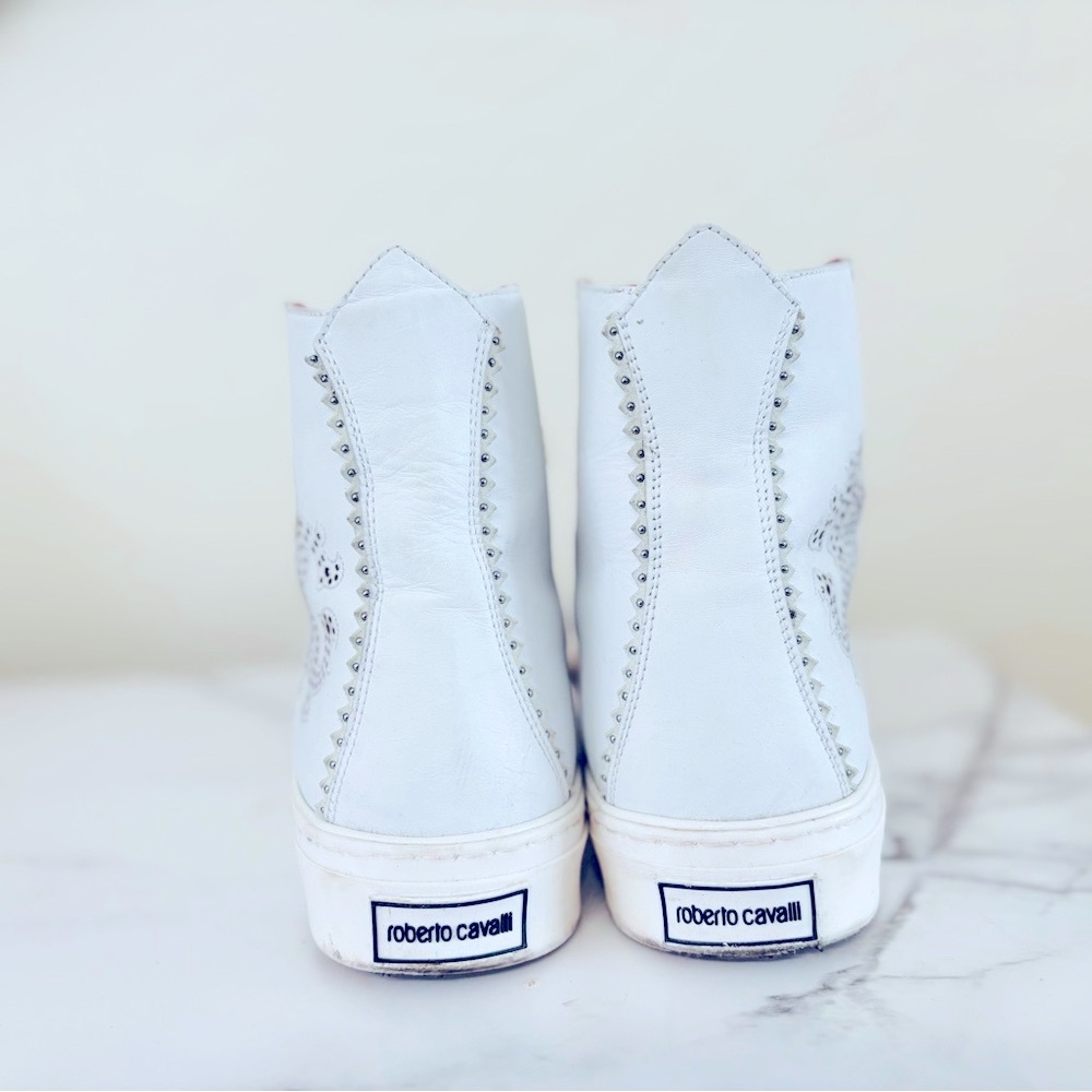 Roberto Cavalli Logo High-Top Sneakers - Picture 3 of 7